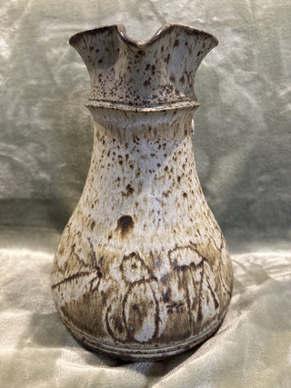 tan speckled ceramic pitcher MTS