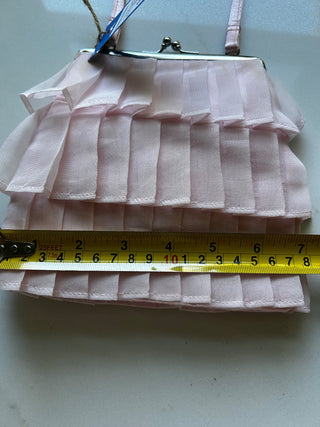 Vintage Light Pink Ruffled Evening Purse -RSV|118089