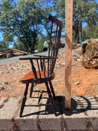 Vintage Wood Spindle Back Windsor Doll Chair Fits American Girl 15” Tall