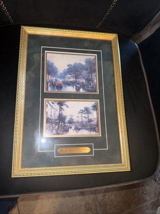Thomas KinKade Accent Prints Carmel by the Sea 1996 Matted Framed COA 14"X 10 #62 VV MTS