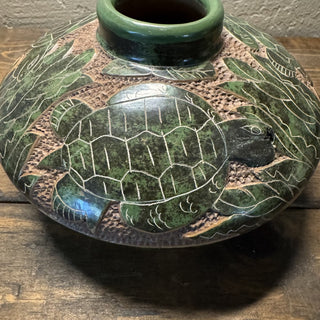 Nicaraguan Art Pottery Sea Turtle Vase MTS|131445