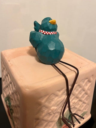 #709 Shelf Sitter Teal Bird RSV