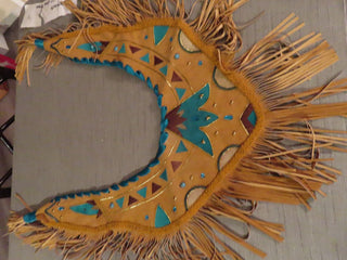 Leather fringed shawl by Deborah Sheidler RCD|143708