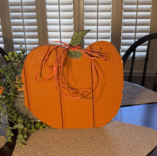 12” Wood Pumpkin Reversable Orange/White RSV|112697
