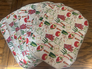 Vintage Garden Placemats, Set of 8     MTS