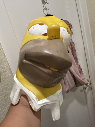 VTG 1999 Homer Simpson The Simpsons Full Head Latex Mas, Bust Halloween Rare #47 VV MTS