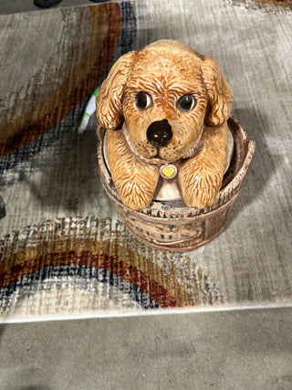 COOKIE: vintage puppy jar (imperfect - chip inside rim) MTS|113838