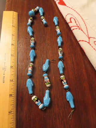 Blue corn necklace & bracelet set RCD