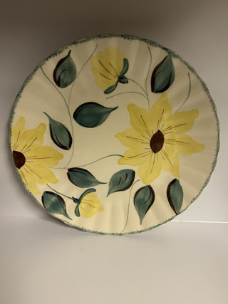Vintage Sunfire Plate, Yellow Flowers     MTS|16392