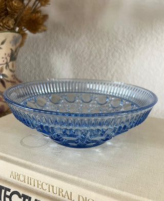 Vintage blue Indiana glass bowl RSV|109151