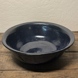 Dark Blue Studio Pottery Serving Bowl MTS