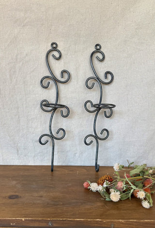 Pair Metal Hanging Candle Holders (LZD - RSV)