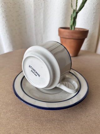 Stoneware Japan Cup/Saucer Pair (LZD - RSV)|63987