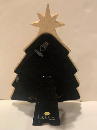 11” gold tree shaped photo frame|125644