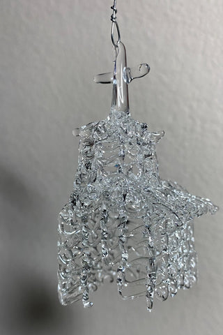 Vintage Spun Glass Christmas Church  RSV|141544