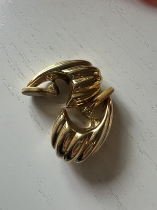 VTG Gold Tone clip on earrings: tafari MTS