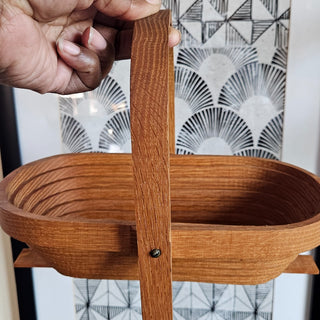 Vintage 90’s -  Handmade Collapsible Wooden Basket (BRI) - MTS|120155