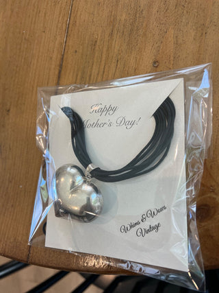 Sterling Silver Puff Heart Necklace|70123