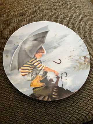 Donald Zolan china Collector Plate Touching the Sky 1982 Pemberton & Oakes 8.5" RCD