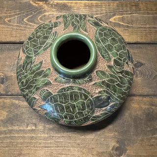 Nicaraguan Art Pottery Sea Turtle Vase MTS|131443