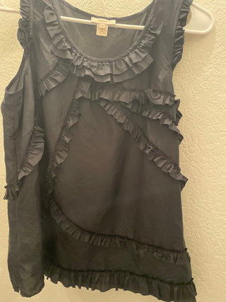 J.Crew silk black sleeveless top RSV size  2