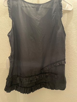 J.Crew silk black sleeveless top RSV size  2