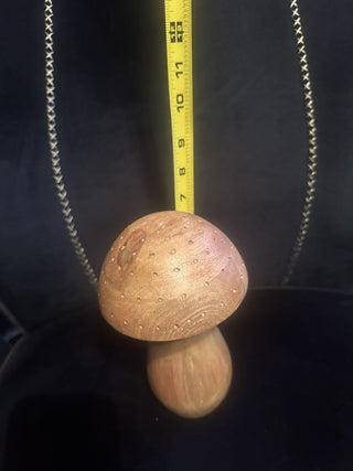 Vintage Wooden Mushroom Statue approx. 8" tall #47 VV MTS