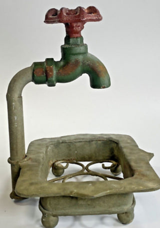 Water Faucet spicket industrial decor soap dish holder rustic #62 VV MTS|84967