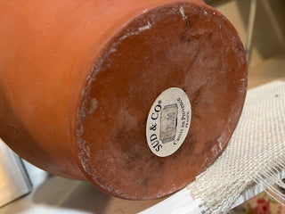 BEAUTIFUL GREEN & TERRACOTTA "SUDS & CO" HANDMADE POT NO CHIPS OR CRACKS MADE IN PROVENCE FRANCE (KJS) RCD|72612