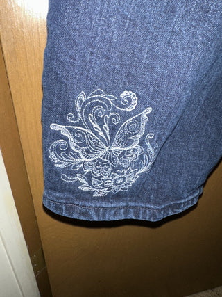 Embroidered jeans  Size 16  #SM