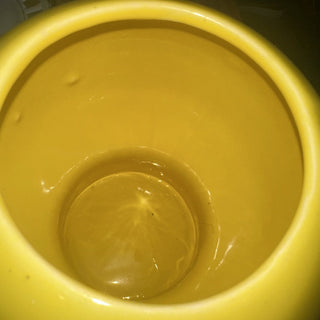 McCoy Pottery Yellow Cookie Jar Smiley Face Happy Day Retro Vintage 1970s #62 VV MTS