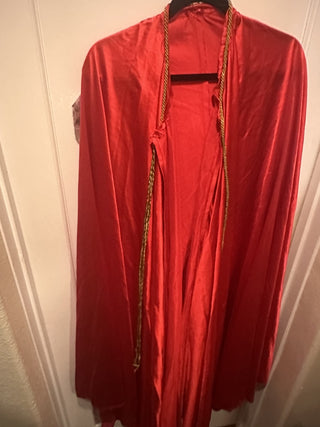 King/ Queen  Robe sturdy Cape with gold rope hoodless #63 VV MTS|116704