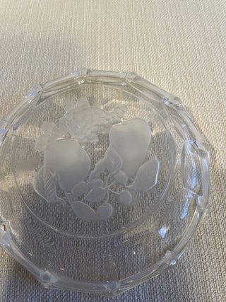 Vintage VAL ST LAMBERT VSL Crystal style Cut Candy Compote dish glass..
