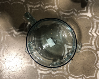 Vtg 1980s Blown Glass Sea Turtle Dish Bowl 12" MTS|71148