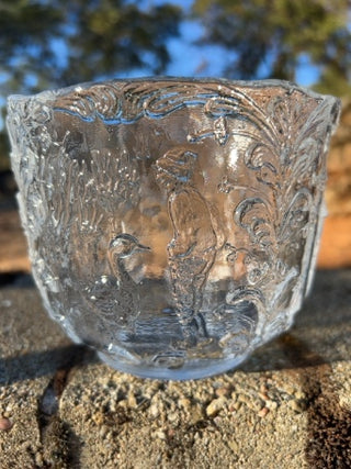 KW vintage Kosta Boda "Rhapsody" glass bowl designed by Kjell Engman in Sweden