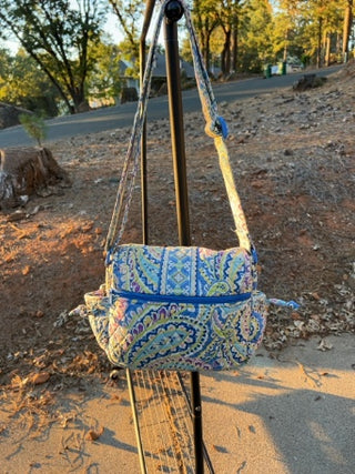 vintage Vera Bradley Capri Blue Lindsay Crossbody