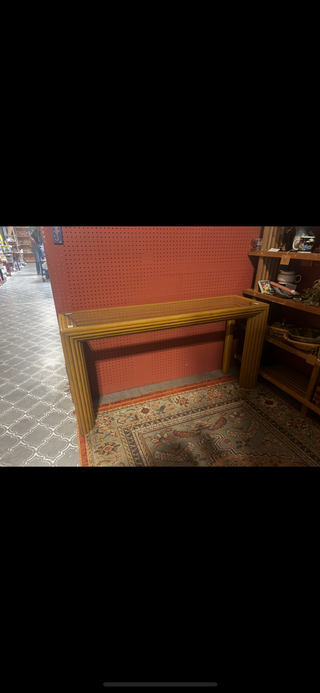 10H 1980s Pencil Reed Console Table MTS|138779