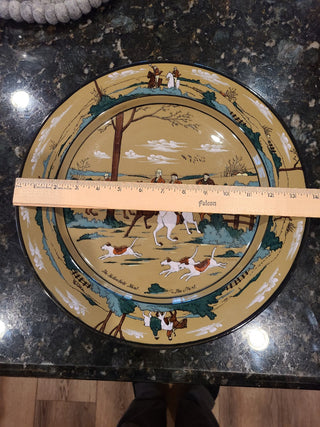 Buffalo Pottery Round Platter "The Fallonfield Hunt", Booth #6|58149