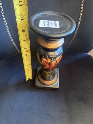 Vintage hand painted wooden candle holder #62 VV MTS