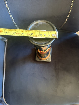 Vintage hand painted wooden candle holder #62 VV MTS