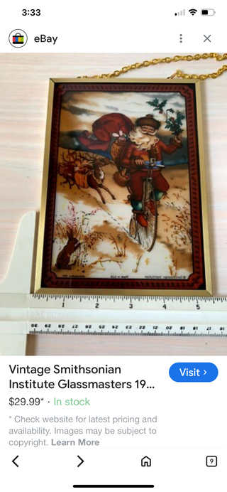 Vntg Christmas stained glass|127050