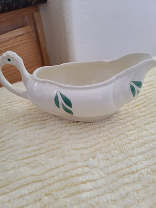 Taylor, Smith & Taylor Porcelain Green Leaf Creamer RCD