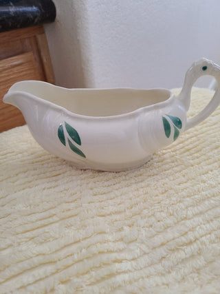 Taylor, Smith & Taylor Porcelain Green Leaf Creamer RCD