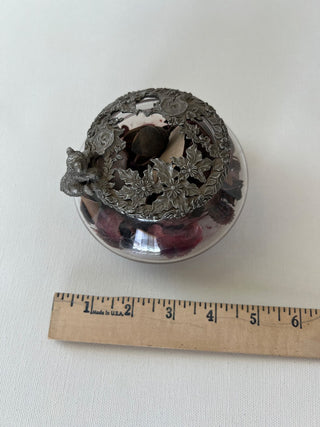 Pewter bear potpourri dish|71999