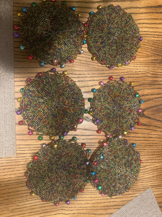Set of 6 coasters with bells  MTS