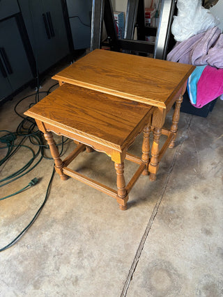 Solid Oak Nesting Tables