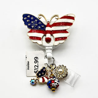 Patriotic Butterfly Badge Holder|73702