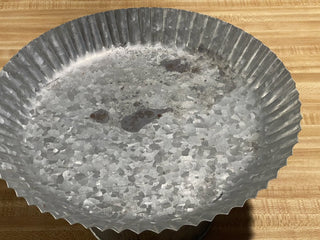 12" Faux Galvanised Metal Cake Stand--SP