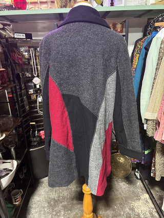 #9 North Style 100% Wool Patchwork Coat Size Large RSV