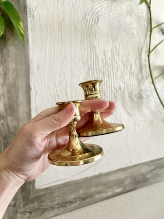 Vintage Brass Candlestick Pair MTS|113479